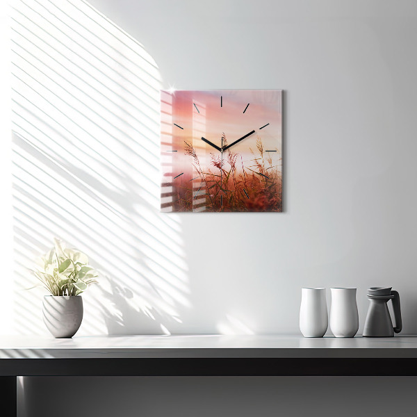 Skleněné hodiny čtvercové Mlhavé ráno