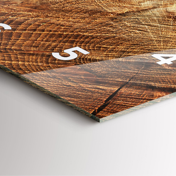 Skleněné hodiny čtvercové Starý kmen stromu