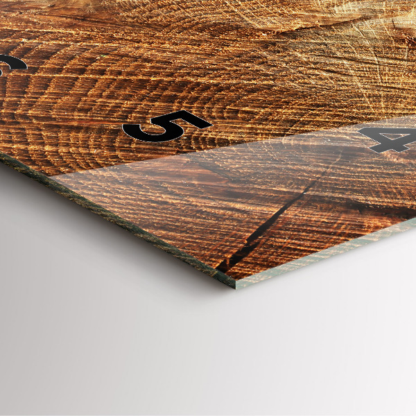 Skleněné hodiny čtvercové Starý kmen stromu