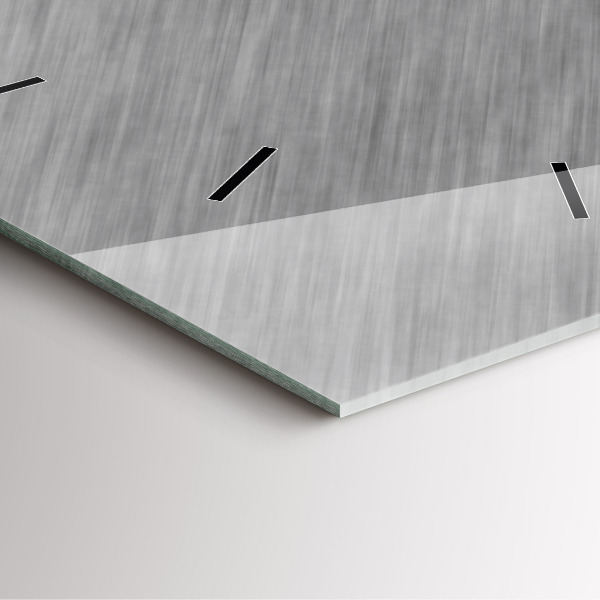 Skleněné hodiny čtvercové Kovová stěna