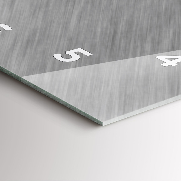 Skleněné hodiny čtvercové Kovová stěna