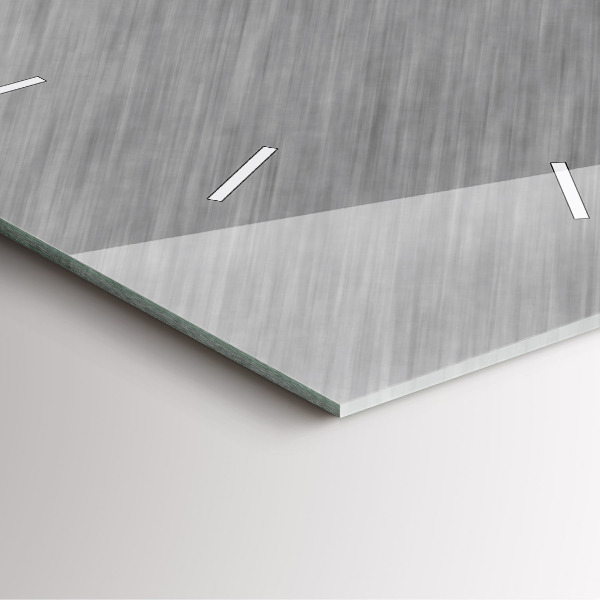 Skleněné hodiny čtvercové Kovová stěna