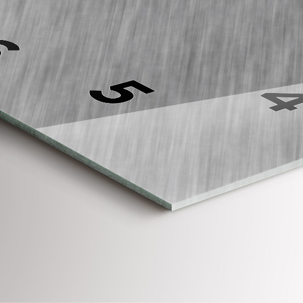 Skleněné hodiny čtvercové Kovová stěna