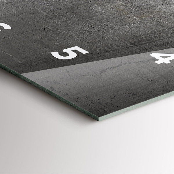 Skleněné hodiny čtvercové Kovová zeď