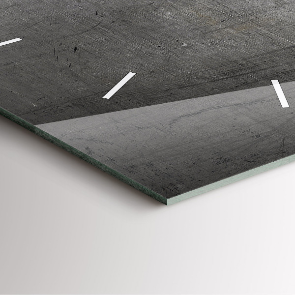 Skleněné hodiny čtvercové Kovová zeď