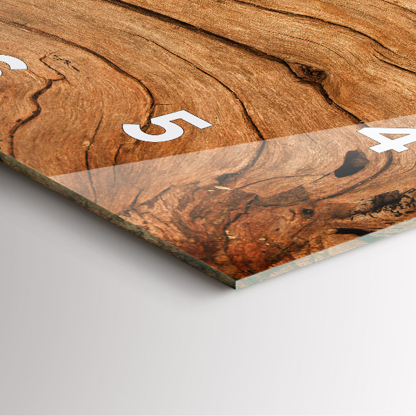 Skleněné hodiny čtvercové Staré dřevo