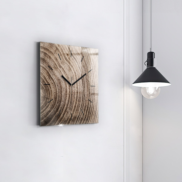 Skleněné hodiny čtvercové Kmen stromu