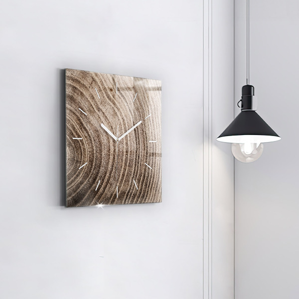 Skleněné hodiny čtvercové Kmen stromu