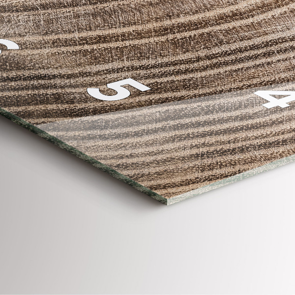 Skleněné hodiny čtvercové Kmen stromu