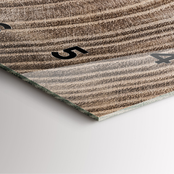 Skleněné hodiny čtvercové Kmen stromu