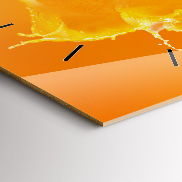 Skleněné hodiny čtvercové Oranžový