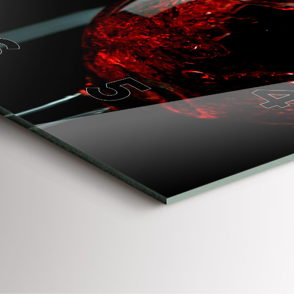 Skleněné hodiny čtvercové Láhev vína