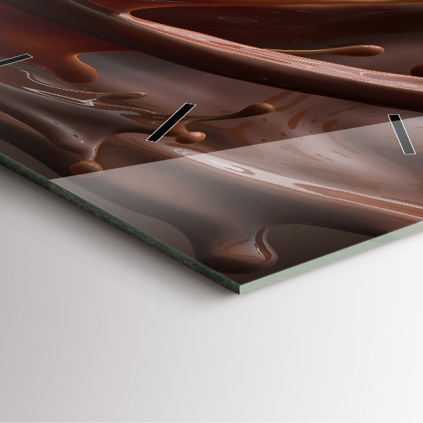 Čtvercové nástěnné hodiny Kakaové vlny