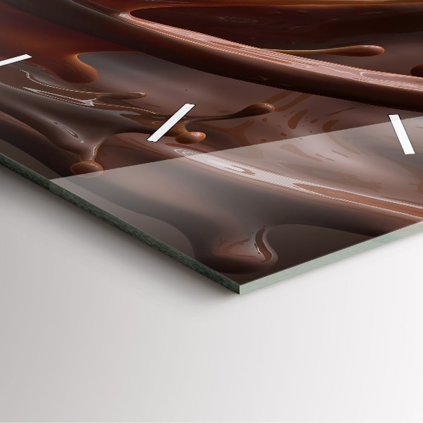 Čtvercové nástěnné hodiny Kakaové vlny