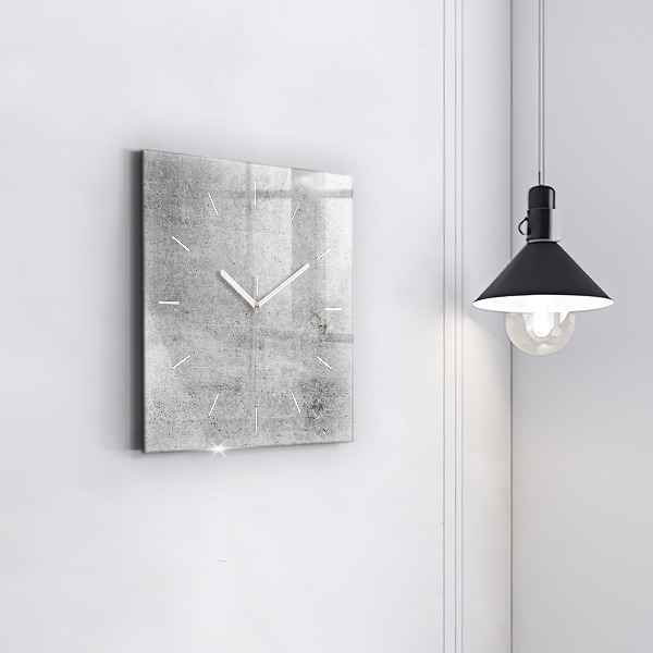 Čtvercové nástěnné hodiny Surová zeď