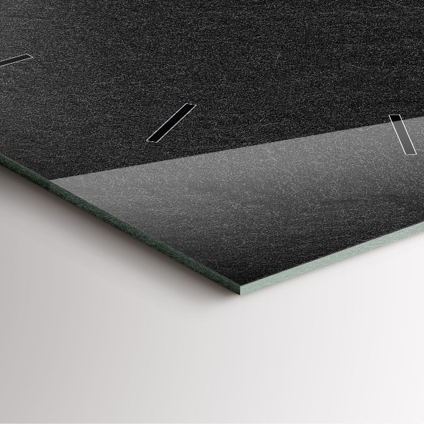 Čtvercové nástěnné hodiny Tmavá skála