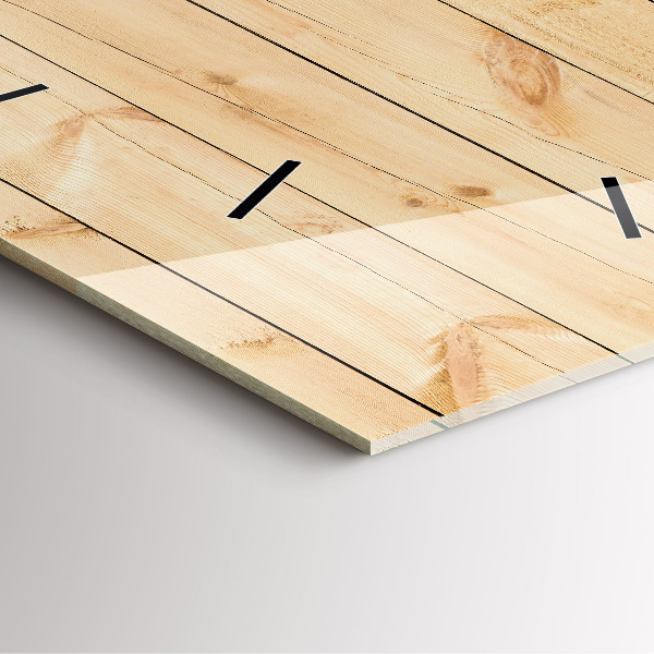 Čtvercové nástěnné hodiny Dřevěná prkna