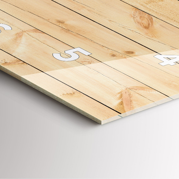 Čtvercové nástěnné hodiny Dřevěná prkna