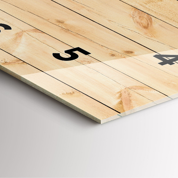 Čtvercové nástěnné hodiny Dřevěná prkna