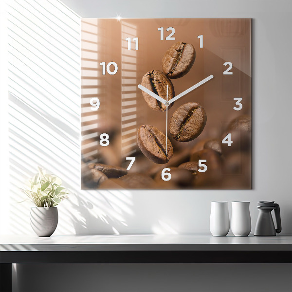 Čtvercové nástěnné hodiny Abstraktní barvy