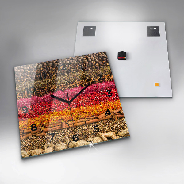 Čtvercové nástěnné hodiny Řady koření