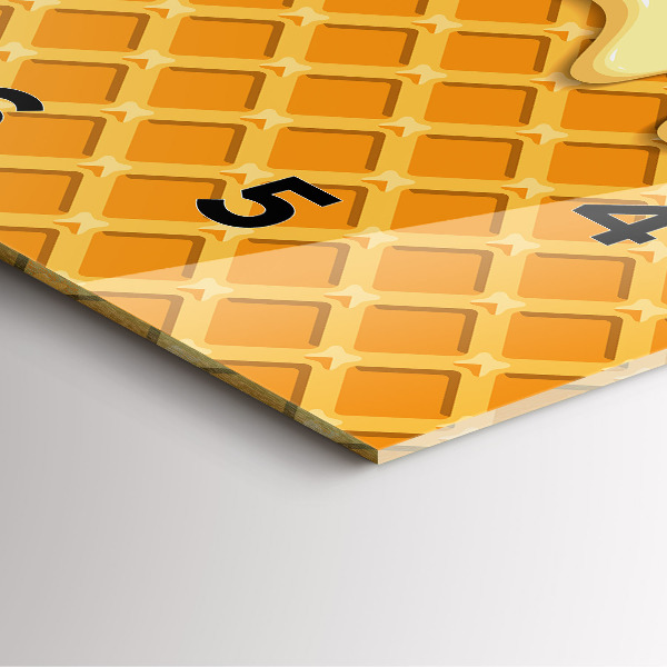 Čtvercové nástěnné hodiny Oplatky a zmrzlina