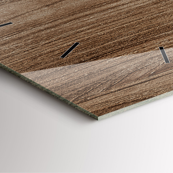 Čtvercové nástěnné hodiny Tmavé dřevo