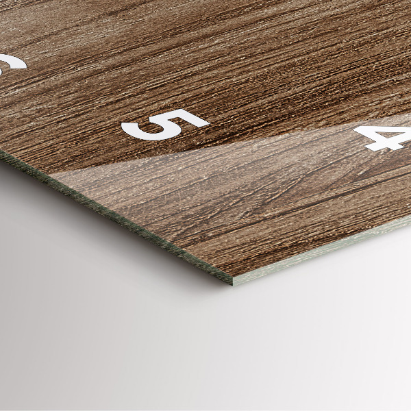 Čtvercové nástěnné hodiny Tmavé dřevo