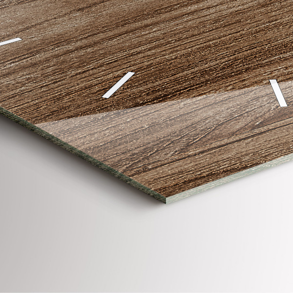 Čtvercové nástěnné hodiny Tmavé dřevo