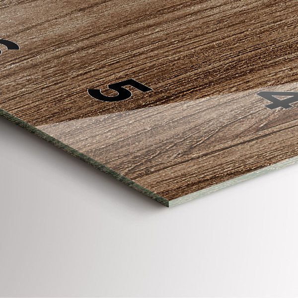 Čtvercové nástěnné hodiny Tmavé dřevo