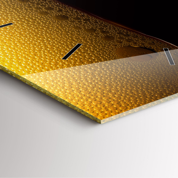 Čtvercové nástěnné hodiny Pomerančový džus