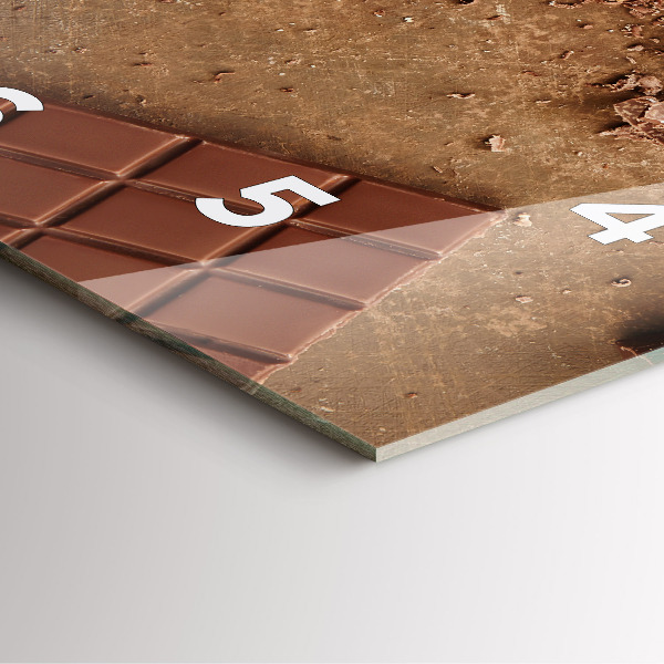 Čtvercové nástěnné hodiny Čokoládové tyčinky