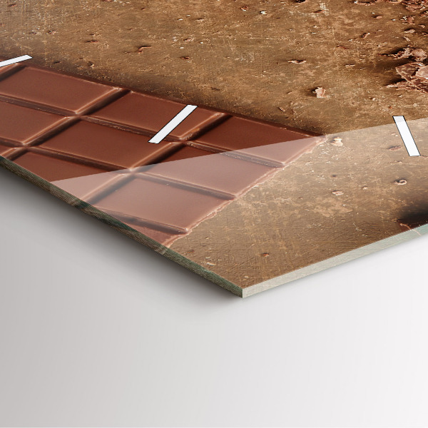 Čtvercové nástěnné hodiny Čokoládové tyčinky