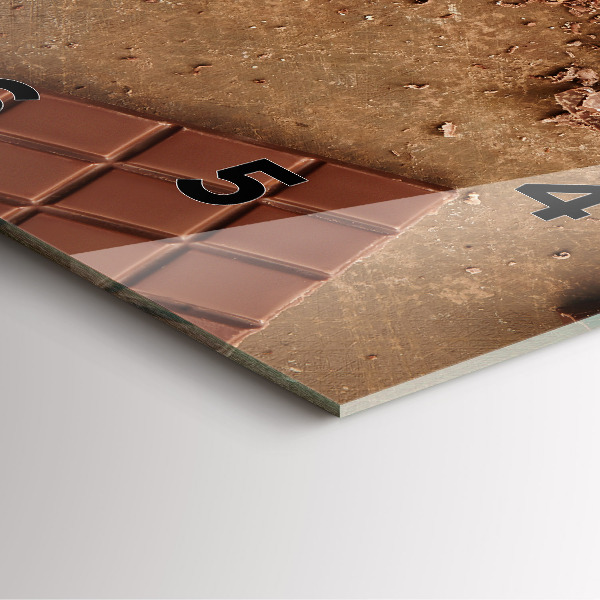 Čtvercové nástěnné hodiny Čokoládové tyčinky