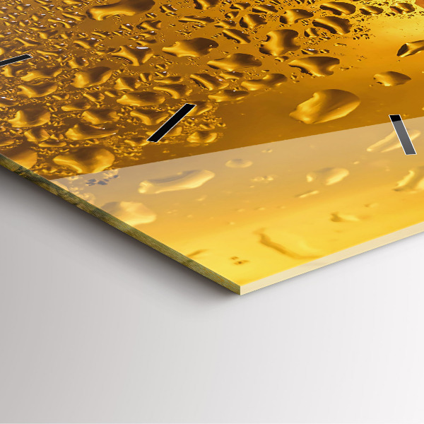 Čtvercové nástěnné hodiny Pivní hrnek