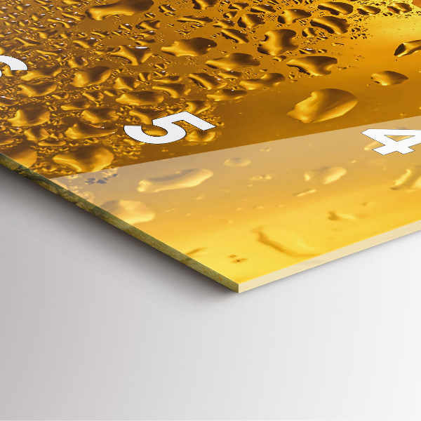 Čtvercové nástěnné hodiny Pivní hrnek