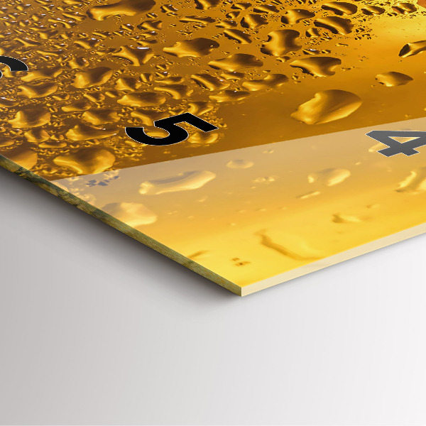 Čtvercové nástěnné hodiny Pivní hrnek