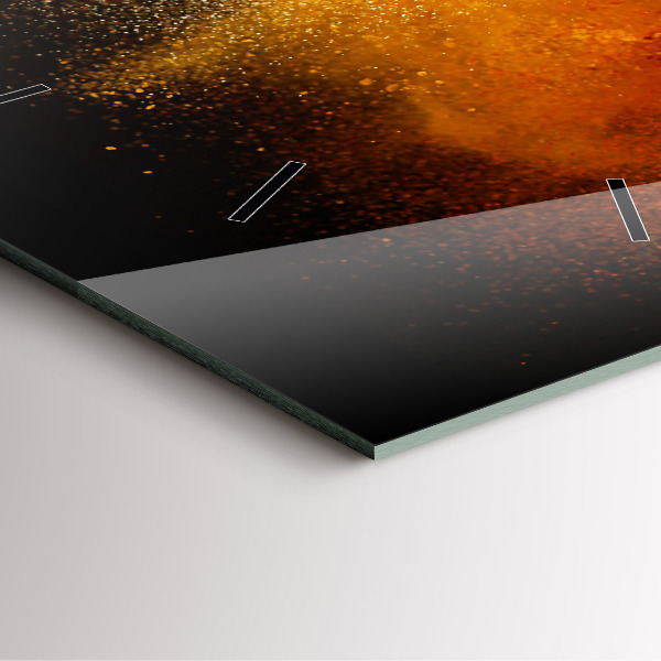 Čtvercové nástěnné hodiny Rozsypané koření