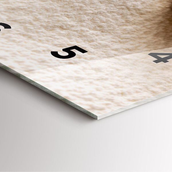 Čtvercové nástěnné hodiny Mouka a obilné klasy