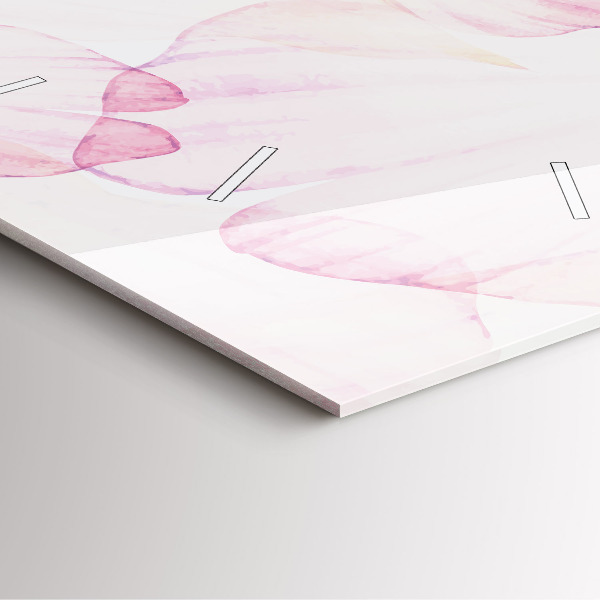 Skleněné hodiny čtvercové Akvarelové okvětní lístky