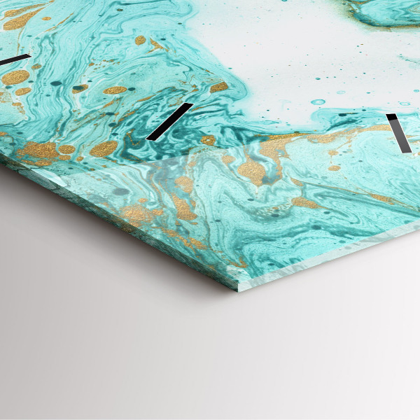 Čtvercové nástěnné hodiny Mramorová textura