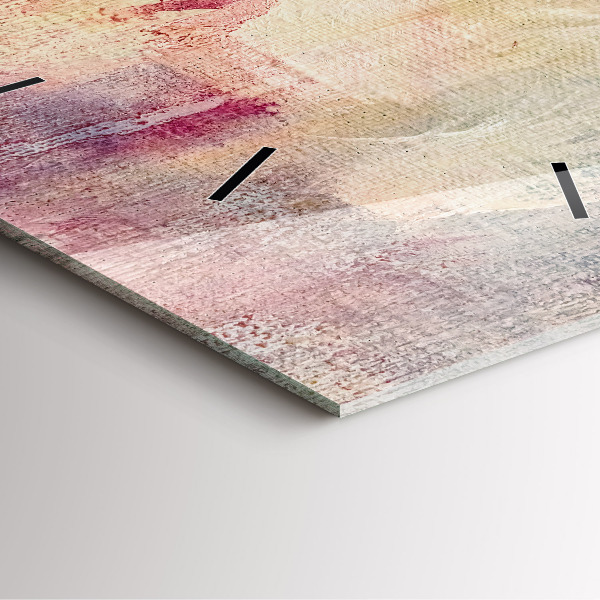 Skleněné hodiny čtvercové Malovaná abstrakce