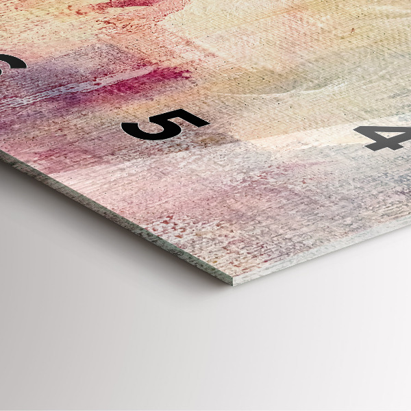 Skleněné hodiny čtvercové Malovaná abstrakce