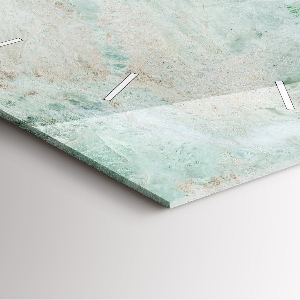 Skleněné hodiny čtvercové Textura mramorového kamene