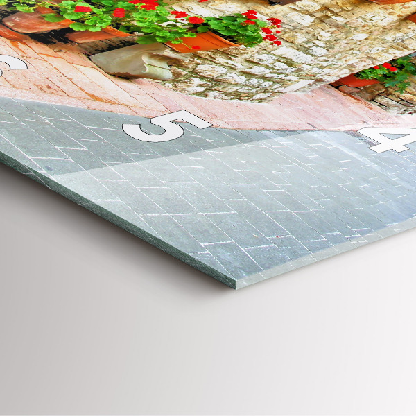 Skleněné hodiny čtvercové Malebná ulice