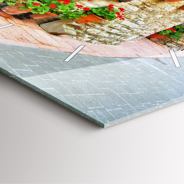 Skleněné hodiny čtvercové Malebná ulice