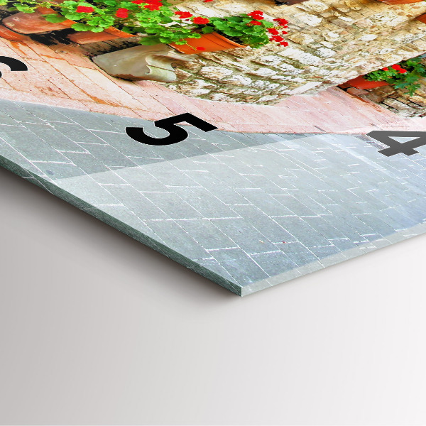 Skleněné hodiny čtvercové Malebná ulice