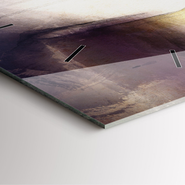 Skleněné hodiny čtvercové Abstraktní portrét ženy