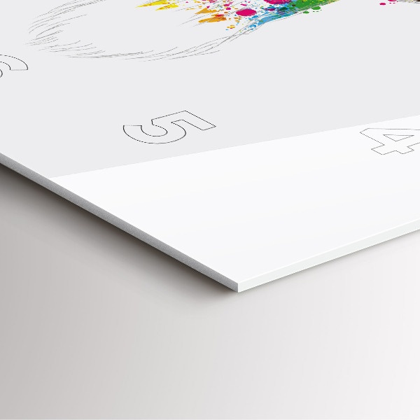 Skleněné hodiny čtvercové Barevná hlava jelena