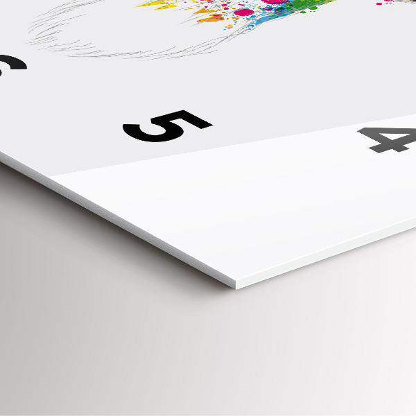 Skleněné hodiny čtvercové Barevná hlava jelena